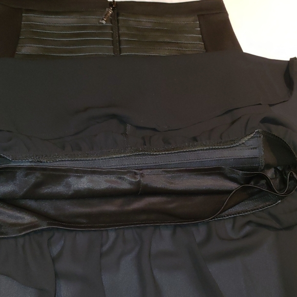 EDESSA New SKIRT Black Leather/Georgette Women's M 🎉HP🎉 - Picture 14 of 16
